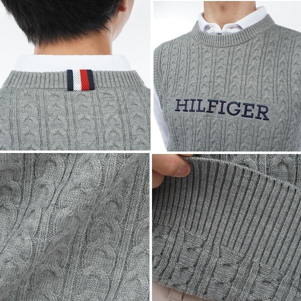 トミーヒルフィガー ゴルフ メンズ ケーブルクルーネックニットベスト TOMMY HILFIGER GOLF THMA354 2023年秋冬モデル | TOMMY HILFIGER GOLF | 13