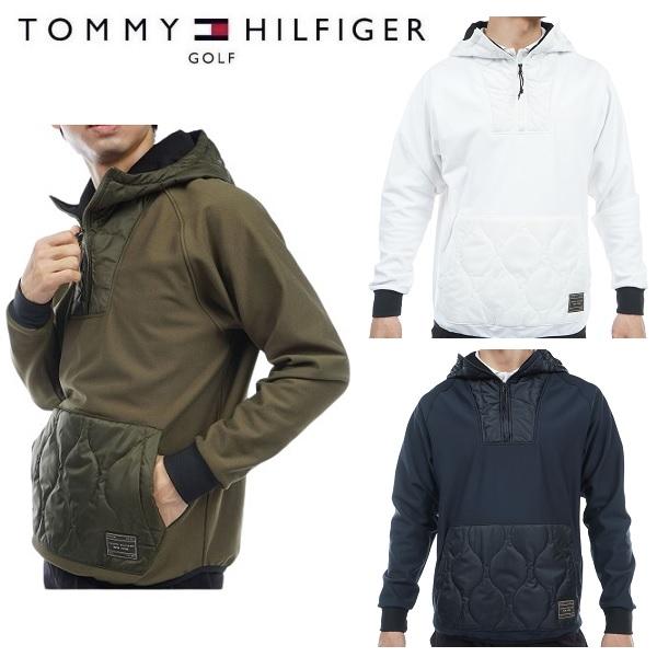 トミーヒルフィガー ゴルフ メンズハイブリッド ハーフジップフーディー TOMMY HILFIGER GOLF THMA368 2023年秋冬モデル | TOMMY HILFIGER GOLF