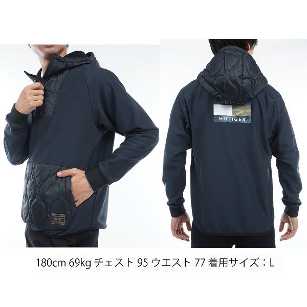 トミーヒルフィガー ゴルフ メンズハイブリッド ハーフジップフーディー TOMMY HILFIGER GOLF THMA368 2023年秋冬モデル | TOMMY HILFIGER GOLF | 05