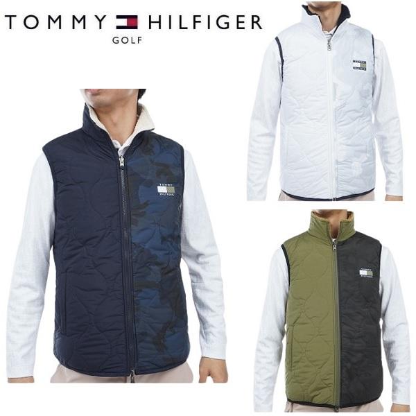 トミーヒルフィガー ゴルフ メンズ リバーシブル パデッドベスト TOMMY HILFIGER GOLF THMA369 2023年秋冬モデル | TOMMY HILFIGER GOLF