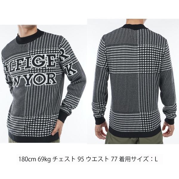 トミーヒルフィガー ゴルフ メンズ ハウンドトゥース クルーネックセーター TOMMY HILFIGER GOLF THMA374 2023年秋冬モデル | TOMMY HILFIGER GOLF | 04