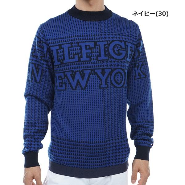 トミーヒルフィガー ゴルフ メンズ ハウンドトゥース クルーネックセーター TOMMY HILFIGER GOLF THMA374 2023年秋冬モデル | TOMMY HILFIGER GOLF | 03