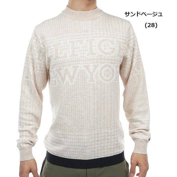 トミーヒルフィガー ゴルフ メンズ ハウンドトゥース クルーネックセーター TOMMY HILFIGER GOLF THMA374 2023年秋冬モデル | TOMMY HILFIGER GOLF | 02
