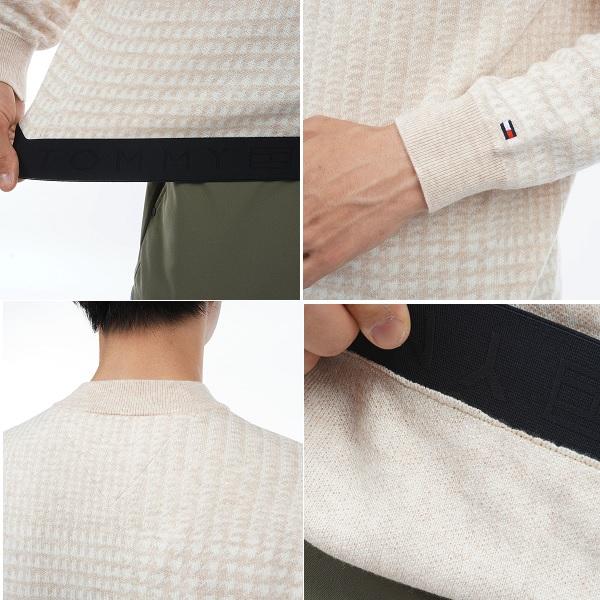 トミーヒルフィガー ゴルフ メンズ ハウンドトゥース クルーネックセーター TOMMY HILFIGER GOLF THMA374 2023年秋冬モデル | TOMMY HILFIGER GOLF | 08