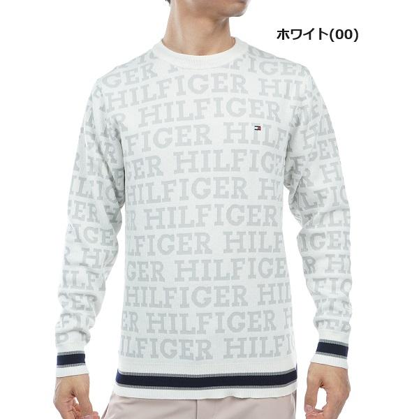 トミーヒルフィガー ゴルフ メンズ トーナルロゴ クルーネックセーター TOMMY HILFIGER GOLF THMA379 2023年秋冬モデル | TOMMY HILFIGER GOLF | 01