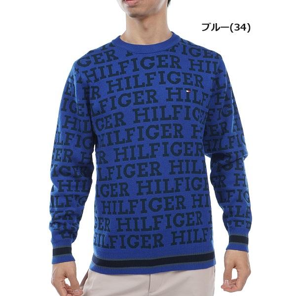 トミーヒルフィガー ゴルフ メンズ トーナルロゴ クルーネックセーター TOMMY HILFIGER GOLF THMA379 2023年秋冬モデル | TOMMY HILFIGER GOLF | 04