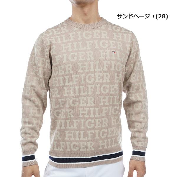 トミーヒルフィガー ゴルフ メンズ トーナルロゴ クルーネックセーター TOMMY HILFIGER GOLF THMA379 2023年秋冬モデル | TOMMY HILFIGER GOLF | 02