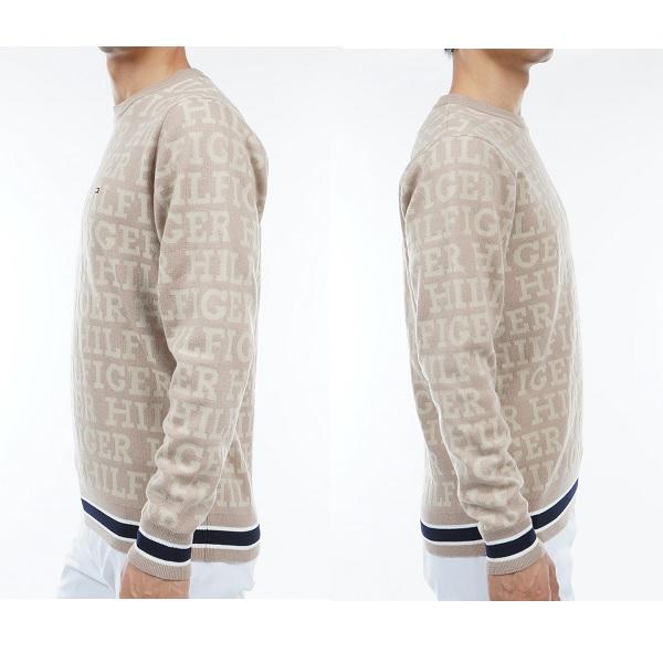 トミーヒルフィガー ゴルフ メンズ トーナルロゴ クルーネックセーター TOMMY HILFIGER GOLF THMA379 2023年秋冬モデル | TOMMY HILFIGER GOLF | 09