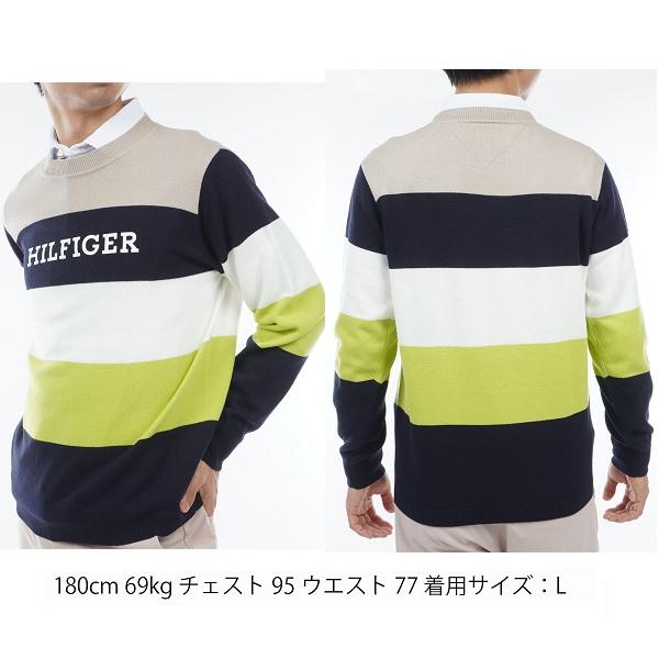 トミーヒルフィガー ゴルフ メンズ シグネチャーストライプ クルーネックセーター TOMMY HILFIGER GOLF THMA380 | TOMMY HILFIGER GOLF | 06
