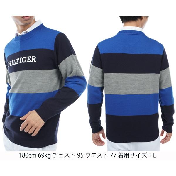 トミーヒルフィガー ゴルフ メンズ シグネチャーストライプ クルーネックセーター TOMMY HILFIGER GOLF THMA380 | TOMMY HILFIGER GOLF | 07