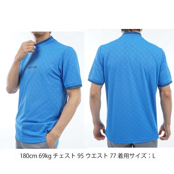 トミーヒルフィガー ゴルフ メンズ THモノグラム 半袖モックネックシャツ TOMMY HILFIGER GOLF THMA408 | TOMMY HILFIGER GOLF | 07