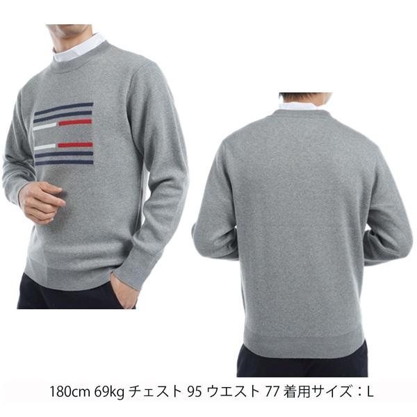 トミーヒルフィガー ゴルフ メンズ ビッグフラッグ クルーネックセーター TOMMY HILFIGER GOLF THMA459 秋冬モデル | TOMMY HILFIGER GOLF | 07