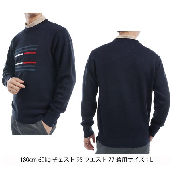 トミーヒルフィガー ゴルフ メンズ ビッグフラッグ クルーネックセーター TOMMY HILFIGER GOLF THMA459 秋冬モデル | TOMMY HILFIGER GOLF | 08