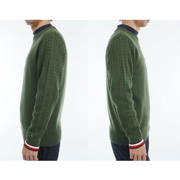 トミーヒルフィガー ゴルフ メンズ ケーブルミックス クルーネックセーター TOMMY HILFIGER GOLF THMA461 2024年秋冬モデル | TOMMY HILFIGER GOLF | 11