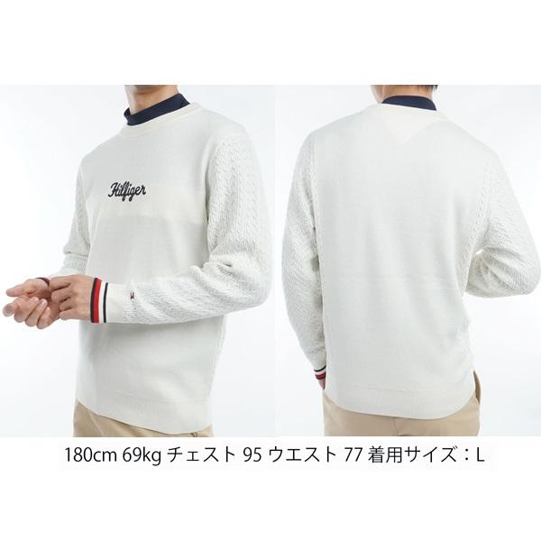トミーヒルフィガー ゴルフ メンズ ケーブルミックス クルーネックセーター TOMMY HILFIGER GOLF THMA461 2024年秋冬モデル | TOMMY HILFIGER GOLF | 06