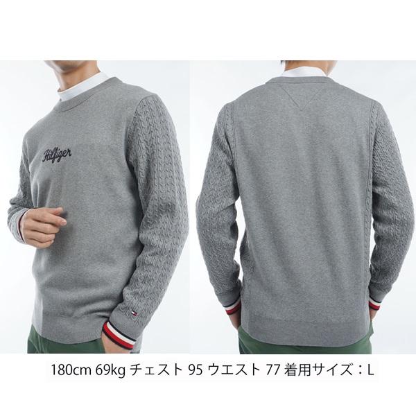 トミーヒルフィガー ゴルフ メンズ ケーブルミックス クルーネックセーター TOMMY HILFIGER GOLF THMA461 2024年秋冬モデル | TOMMY HILFIGER GOLF | 07