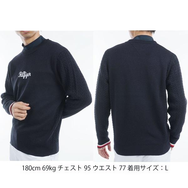 トミーヒルフィガー ゴルフ メンズ ケーブルミックス クルーネックセーター TOMMY HILFIGER GOLF THMA461 2024年秋冬モデル | TOMMY HILFIGER GOLF | 09