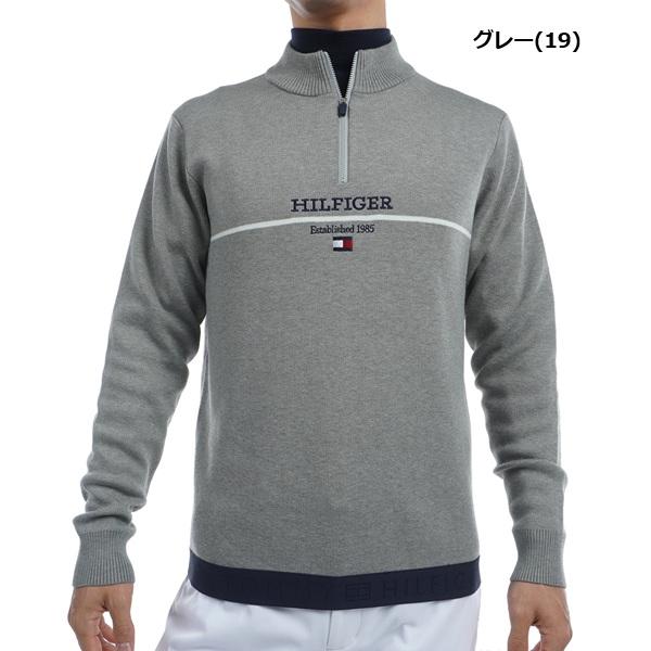 トミーヒルフィガー ゴルフ メンズ フロントロゴ ハーフジップ モックネックセーター TOMMY HILFIGER GOLF THMA472 秋冬モデル | TOMMY HILFIGER GOLF | 02