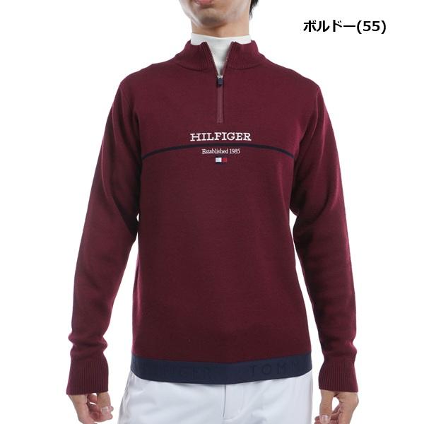 トミーヒルフィガー ゴルフ メンズ フロントロゴ ハーフジップ モックネックセーター TOMMY HILFIGER GOLF THMA472 秋冬モデル | TOMMY HILFIGER GOLF | 04