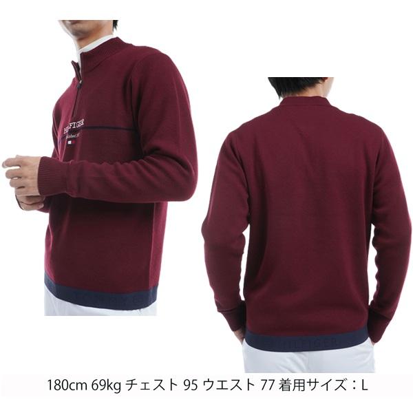 トミーヒルフィガー ゴルフ メンズ フロントロゴ ハーフジップ モックネックセーター TOMMY HILFIGER GOLF THMA472 秋冬モデル | TOMMY HILFIGER GOLF | 07