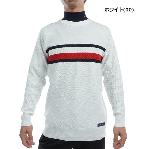 トミーヒルフィガー ゴルフ メンズ シグネチャーストライプ クルーネックセーター TOMMY HILFIGER GOLF THMA473 秋冬モデル | TOMMY HILFIGER GOLF | 01