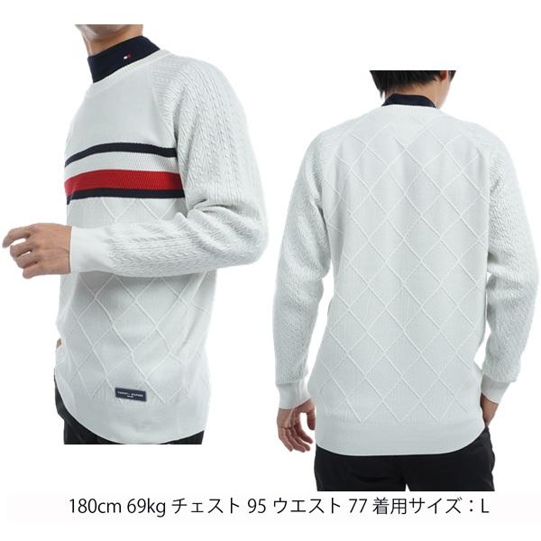 トミーヒルフィガー ゴルフ メンズ シグネチャーストライプ クルーネックセーター TOMMY HILFIGER GOLF THMA473 秋冬モデル | TOMMY HILFIGER GOLF | 05