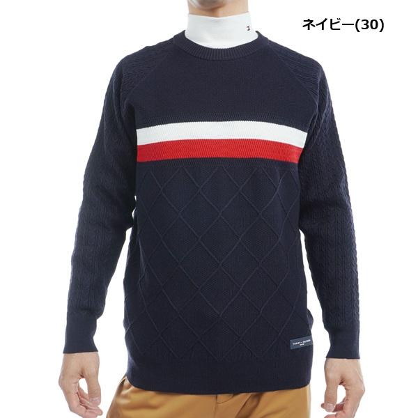 トミーヒルフィガー ゴルフ メンズ シグネチャーストライプ クルーネックセーター TOMMY HILFIGER GOLF THMA473 秋冬モデル | TOMMY HILFIGER GOLF | 03
