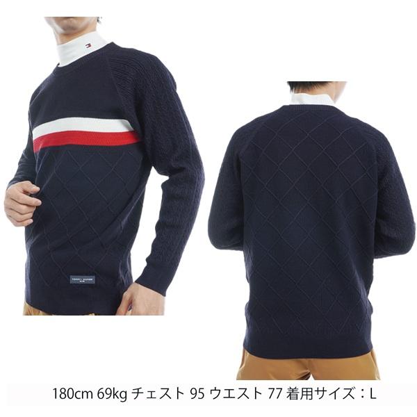 トミーヒルフィガー ゴルフ メンズ シグネチャーストライプ クルーネックセーター TOMMY HILFIGER GOLF THMA473 秋冬モデル | TOMMY HILFIGER GOLF | 06