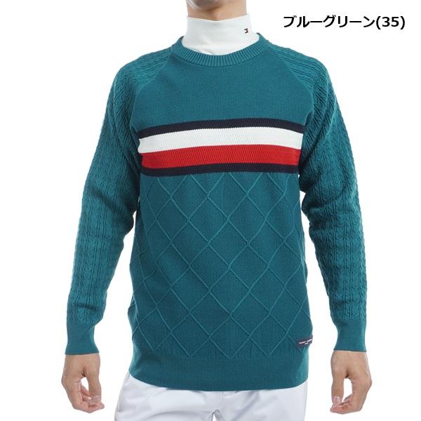トミーヒルフィガー ゴルフ メンズ シグネチャーストライプ クルーネックセーター TOMMY HILFIGER GOLF THMA473 秋冬モデル | TOMMY HILFIGER GOLF | 04