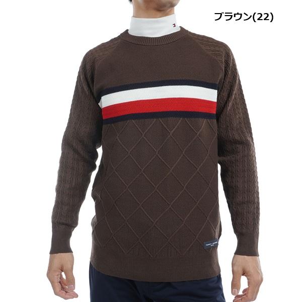 トミーヒルフィガー ゴルフ メンズ シグネチャーストライプ クルーネックセーター TOMMY HILFIGER GOLF THMA473 秋冬モデル | TOMMY HILFIGER GOLF | 02