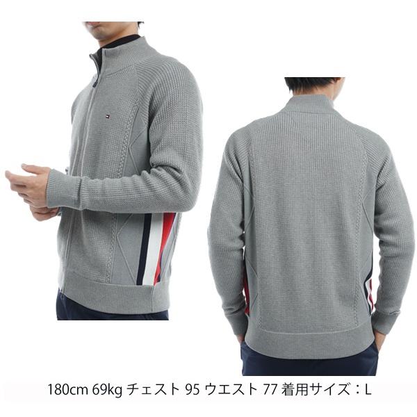 トミーヒルフィガー ゴルフ メンズ ケーブル フルジップ セーター TOMMY HILFIGER GOLF THMA479 秋冬モデル | TOMMY HILFIGER GOLF | 04