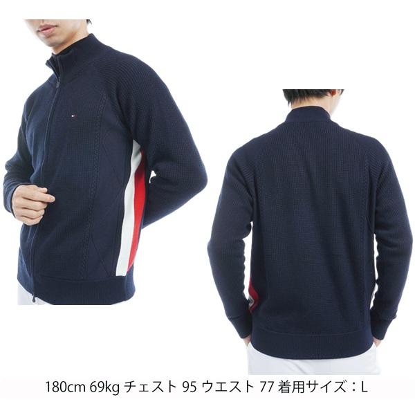 トミーヒルフィガー ゴルフ メンズ ケーブル フルジップ セーター TOMMY HILFIGER GOLF THMA479 秋冬モデル | TOMMY HILFIGER GOLF | 05