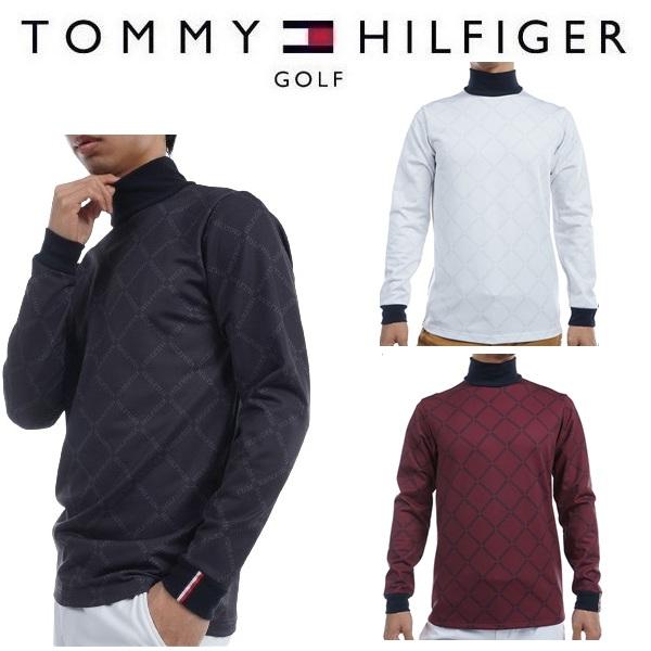 トミーヒルフィガー ゴルフ メンズ ダイヤロゴプリント 長袖ハイネックシャツ TOMMY HILFIGER GOLF THMA481 秋冬モデル | TOMMY HILFIGER GOLF