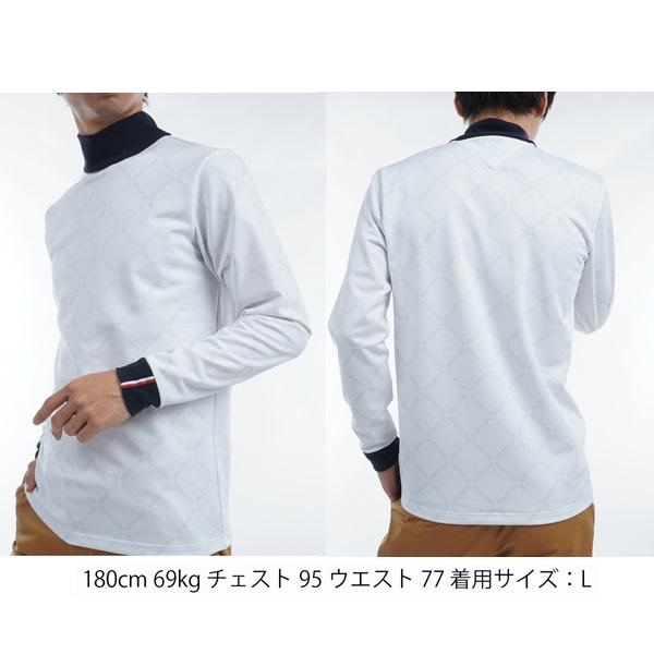 トミーヒルフィガー ゴルフ メンズ ダイヤロゴプリント 長袖ハイネックシャツ TOMMY HILFIGER GOLF THMA481 秋冬モデル | TOMMY HILFIGER GOLF | 04