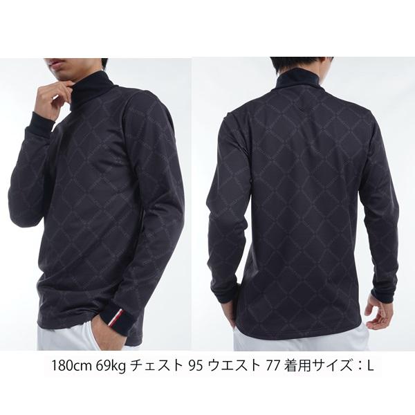 トミーヒルフィガー ゴルフ メンズ ダイヤロゴプリント 長袖ハイネックシャツ TOMMY HILFIGER GOLF THMA481 秋冬モデル | TOMMY HILFIGER GOLF | 06