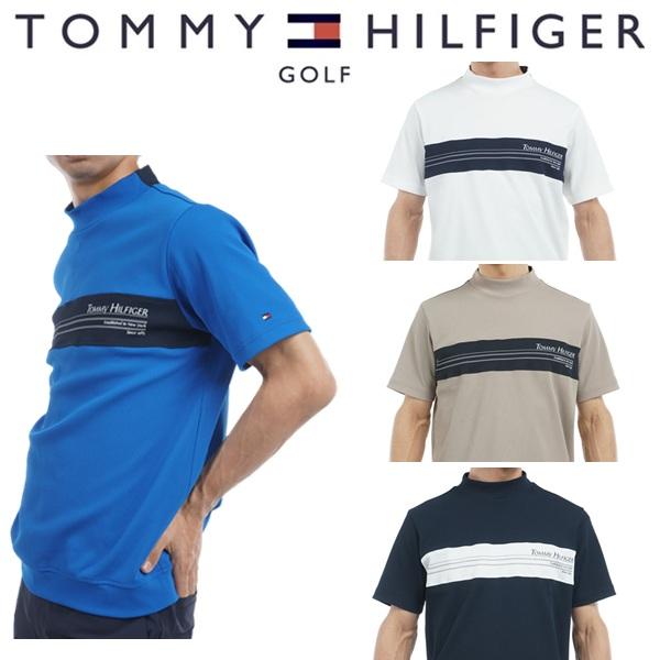 トミーヒルフィガー ゴルフ メンズ カラーブロック 半袖モックネックシャツ TOMMY HILFIGER  THMA505 2025年春夏モデル | TOMMY HILFIGER GOLF