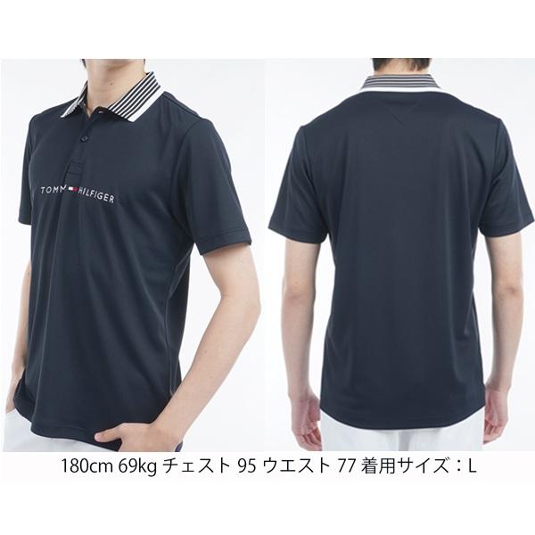 トミーヒルフィガー ゴルフ メンズ エッセンシャルストライプカラー 半袖ポロシャツ TOMMY HILFIGER  THMA513 2025年春夏モデル | TOMMY HILFIGER GOLF | 09