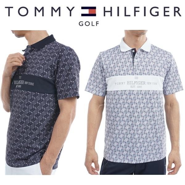 トミーヒルフィガー ゴルフ メンズ ヨットプリント 半袖ポロシャツ TOMMY HILFIGER  THMA519 2025年春夏モデル | TOMMY HILFIGER GOLF
