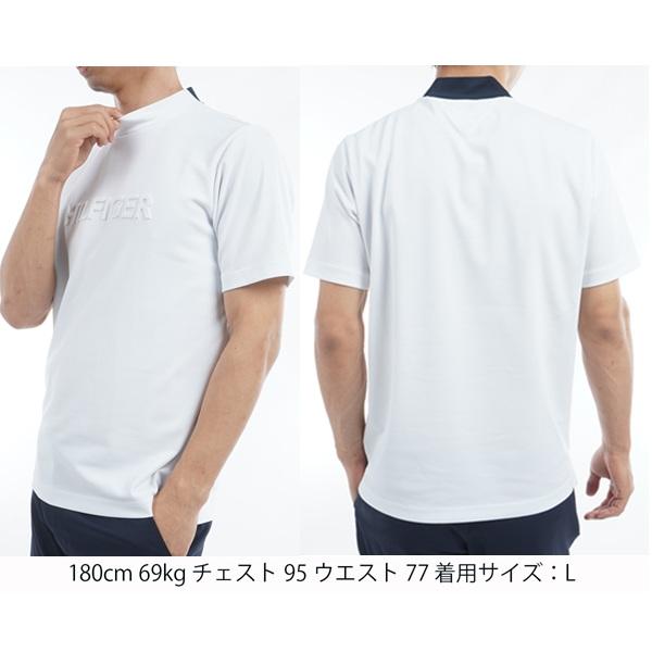 トミーヒルフィガー ゴルフ メンズ エンボスロゴ 半袖モックネックシャツ TOMMY HILFIGER  THMA532 2025年春夏モデル | TOMMY HILFIGER GOLF | 06