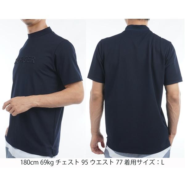 トミーヒルフィガー ゴルフ メンズ エンボスロゴ 半袖モックネックシャツ TOMMY HILFIGER  THMA532 2025年春夏モデル | TOMMY HILFIGER GOLF | 08