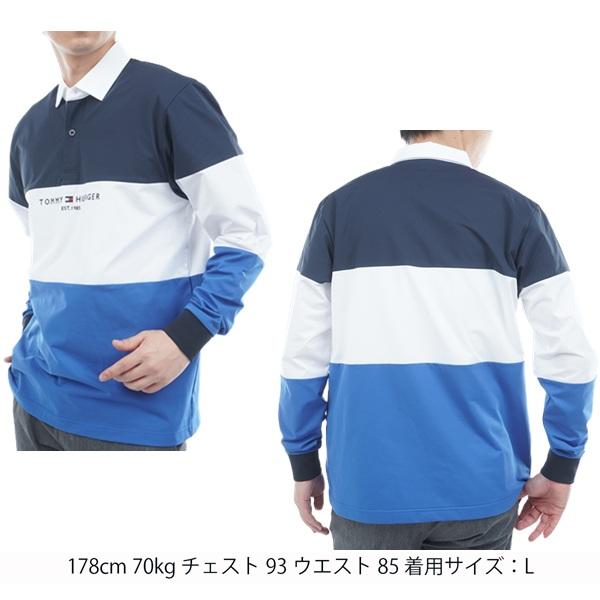 トミーヒルフィガー ゴルフ メンズ カラーブロック ラガーシャツTOMMY HILFIGER  THMA553 2025年秋冬モデル | TOMMY HILFIGER GOLF | 04