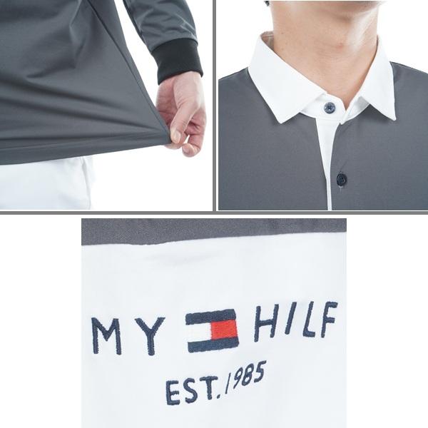 トミーヒルフィガー ゴルフ メンズ カラーブロック ラガーシャツTOMMY HILFIGER  THMA553 2025年秋冬モデル | TOMMY HILFIGER GOLF | 08