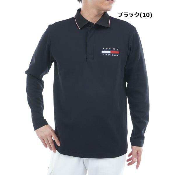 トミーヒルフィガー ゴルフ メンズ 台衿付き 長袖ジップアップポロシャツ TOMMY HILFIGER  THMA580 2025年秋冬モデル | TOMMY HILFIGER GOLF | 02
