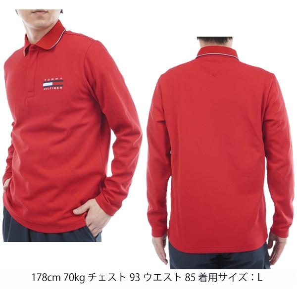 トミーヒルフィガー ゴルフ メンズ 台衿付き 長袖ジップアップポロシャツ TOMMY HILFIGER  THMA580 2025年秋冬モデル | TOMMY HILFIGER GOLF | 08