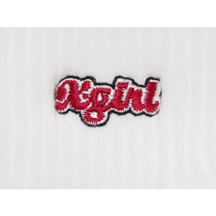 X-girl（エックスガール) PUDGY LOGO SHORT RIB SOCKS (105233054002) レディース｜spisurre｜03