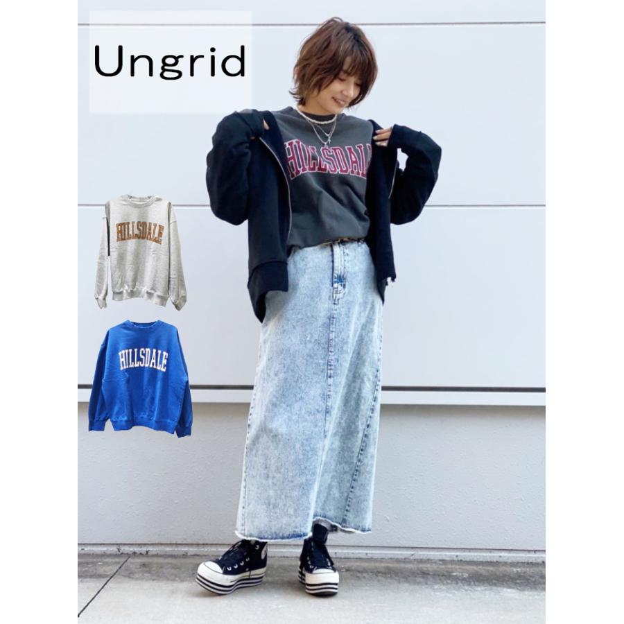Ungrid アングリッド ウォッシュロゴスウェット Chikuma Online Store 通販 Yahoo ショッピング