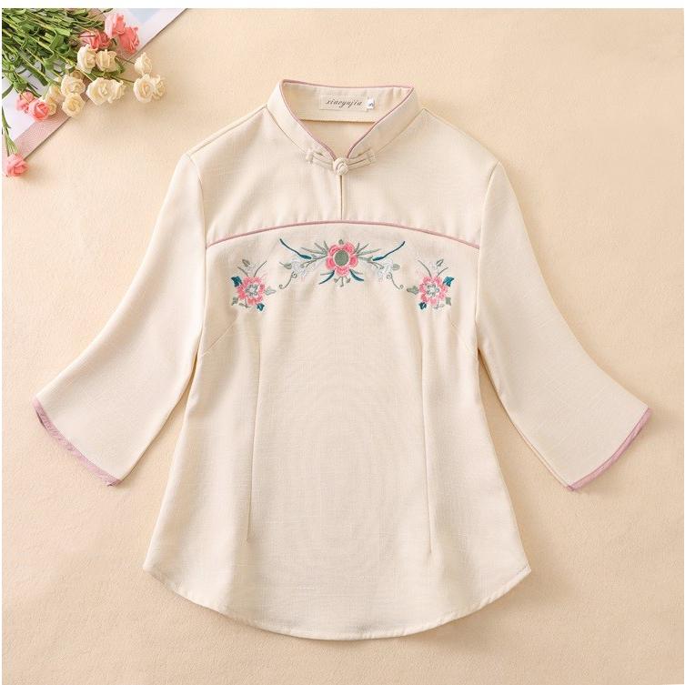 美品中国風民族風トップス 美品龍刺繍入り民族風中国風トップス 【公式通販】
