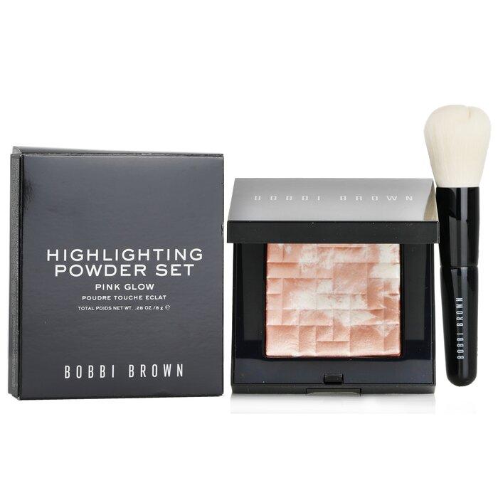 ボビイ ブラウン BOBBI BROWN ハイライト パウダー セット (ハイライト パウダー 1 個 + ミニ フェイス ブラシ 1 個) - #ピンクグロウ  2pcs｜spl｜02