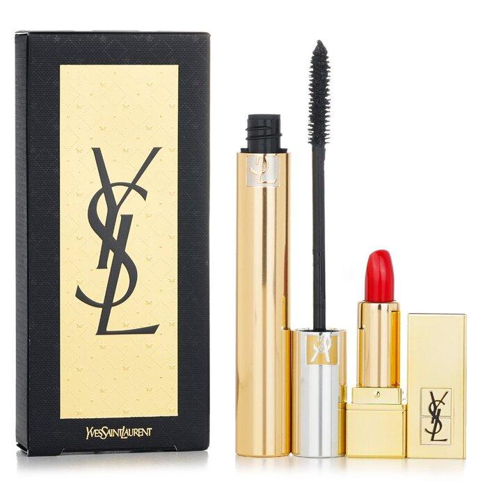 イヴサンローラン (YSL) コフレ セット マスカラ 口紅 Mascara Volume Effet Faux Cils Set 2pcs