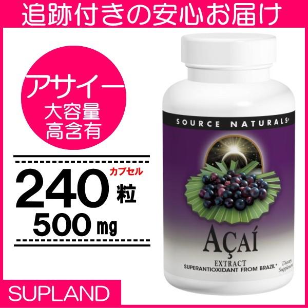 ファッションなデザイン サプリメント 1粒に500mgのアサイーエキスが240カプセル アサイーエキス 500mg 大容量 240カプセル ソースナチュラルズ Www Threeriversofs Com